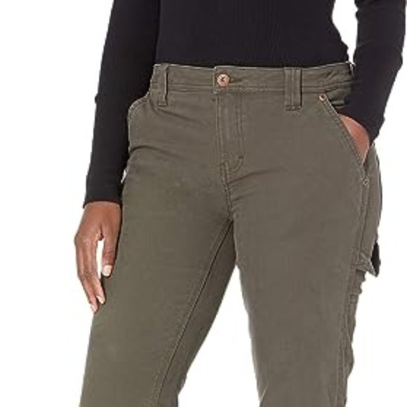 Dickies dark green Women's Stretch Carpenter pants Relaxed fit NWT size 2 REG - Picture 4 of 4